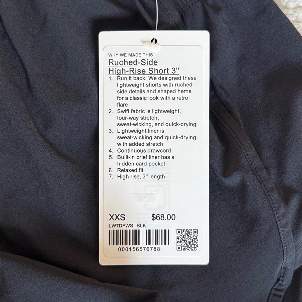 Lululemon Ruched-side High- Rise Short 3” - Picture 2 of 2